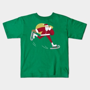 Sport Santa Scating Kids T-Shirt